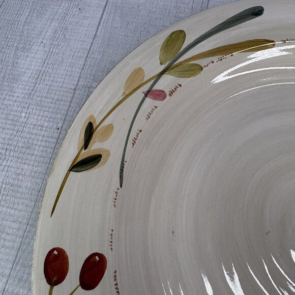 Home Target HMQ 73 Red Berries Green Tan Leaves Stoneware Dinner Plates Set of 2 - Picture 8 of 15
